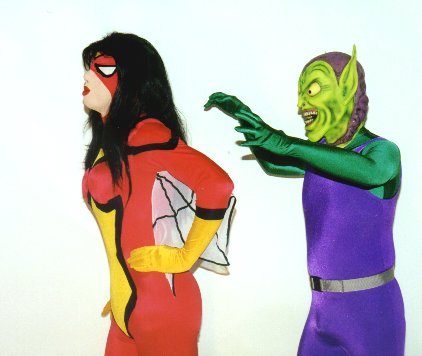 Spiderwoman and Green Goblin